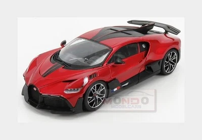1:18 Burago Bugatti Divo 2018 Red Black BU11045R Modellino - Immagine 1 di 2
