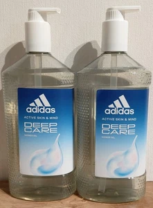 2x 750ml ADIDAS Active Skin & Mind Deep Care Shower Gel LARGE bottles Made in UK - Picture 1 of 7