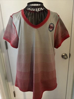 Antigua Damas M Rojo Gris Minnesota Twins Manga Corta Cuello en V Foto 1 de 4