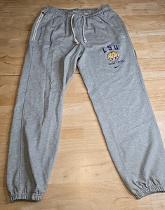 LSU Tigers Dri-Fit Sweatpants Men Large Nike Drawstring Grey NWT - Picture 1 of 10