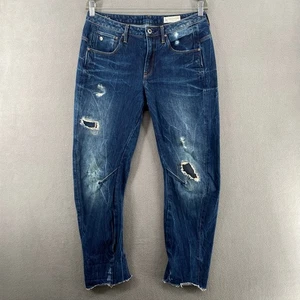 Jean de mezclilla restaurado G Star Arc 3D Low Boyfriend para mujer 28 dobladillos crudos desgastados - Imagen 1 de 21