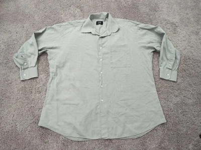 Camisa de vestir Ike Behar para hombre 17 1/2 gris abotonada manga larga hecha en Canadá Foto 1 de 4