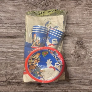 C.A. 1986 Reed The Real Ghostbusters Party Pack Forniture per feste nuovo vintage - Foto 1 di 9