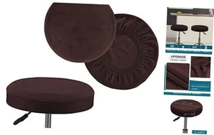 2 Pack Bar Stool Covers Round Stool Covers with Elastic Bands Bar Stool Seat - Picture 1 of 8