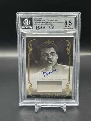 Muhammad Ali 2012 Leaf Greatest Training Worn Relic On Card Auto #1/1 BGS 8.5 - Image 1 of 2