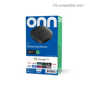 onn 4K Streaming Device, 4K UHD, Dolby Audio & Fast Wi-Fi, Google TV Voice Contr - Picture 1 of 11