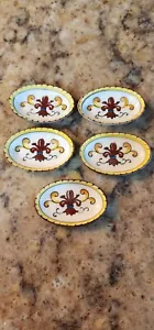 Vintage Lot of 5 NORITAKE Salt Cellars Butter Pats, Fleur-de-lis Wreath Japan - Picture 1 of 4