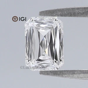 1.06 CT IGI Certified Radiant Cut Diamond White-D Color VVS2 Clarity Lab Diamond - Picture 1 of 10