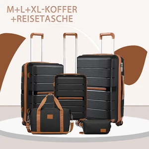 M+L+XL-Kofferset Hartschalenkoffer PP 4 Räder Trolley Koffer und Reisetasche - Bild 1 von 14