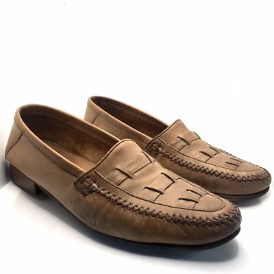 MOCASINES HOMBRE VINTAGE AÑOS 80 HANOVER CUERO MARRÓN TALLA 8.5D Foto 1 de 4