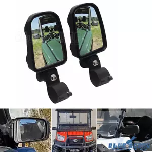 Pair UTV Rear View Side Mirrors 2" Roll Bar Clamp For Polaris RZR Kawasaki Mule - Picture 1 of 10