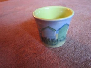 Beach Votive Holder Colorful Candle Ceramic Nantucket Home Shore Changing Huts - Picture 1 of 7