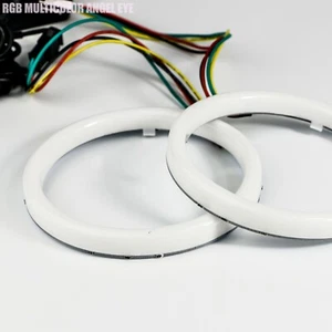 70mm RGB Cotton Angel Eyes Halo Ring  SMD Light LED Cover+2Ring+1Controller G203 - Bild 1 von 6