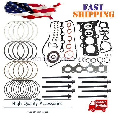 Juego de pernos y anillos de pistón para Hyundai Kia Accent Rio 2012-2016 1,6 L L4 Foto 1 de 4