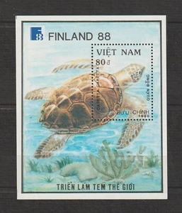 1989 Vietnam Stamps Turtles Souvenir Sheet Scott # 1971 MNH - Picture 1 of 1
