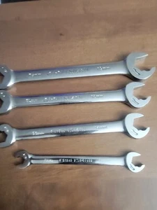 Craftsman 4 Piece Ratcheting Open End Wrench Set Metric Chrome Finish - Picture 1 of 2