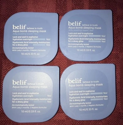 4X Belif Aqua bomb sleeping mask  .33oz/10ml Each= 1.32oz  - Image 1 of 3