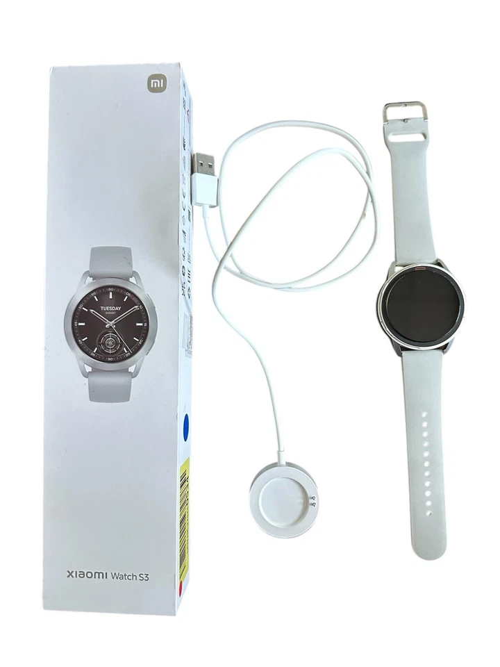 XIAOMI Watch S3 Smartwatch Edelstahl Fluorkautschuk, 22 mm, Weiß ✅ - Bild 1 von 1