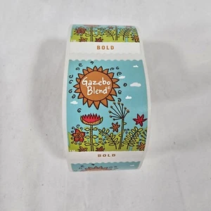 Starbucks Coffee GAZEBO BLEND BOLD Sticker / Stempel - Rolle mit 75 (Blumen) - Bild 1 von 2