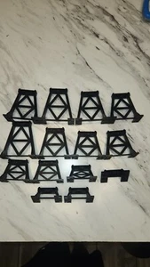 Vintage Marx Train Track Graduated Trestle Piers Risers Set 14 Pieces BLACK - Picture 1 of 11