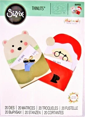 Santa's Letter Christmas Sizzix Thinlits Metal Die Set 664456 NEW! - Image 1 of 3