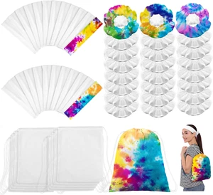 Abbylike 72 Pcs Tie Dye Party Supplies, 24 Cotton Drawstring Bags Tie Dye Drawst - Picture 1 of 12