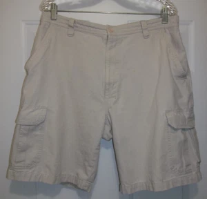 Vintage Chaps Ralph Lauren Men's Cargo Shorts Light Khaki 100% Cotton 6 Pockets - Picture 1 of 11