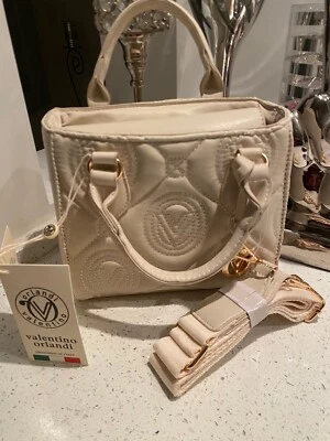 Bolso Bandolera Valentino Orlandi Blanco Crema Acolchado Monograma Nuevo con Etiquetas Súper Lindo Foto 1 de 4