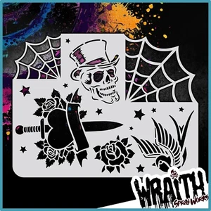 Tattoo Kit #2 - Reusable Airbrush Stencil Template - Picture 1 of 4