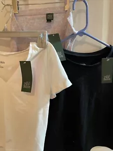 Wild Fable Tops. Lot. Size S, M, XXL. White, Multi-Color & Black. Free Ship. - Picture 1 of 11