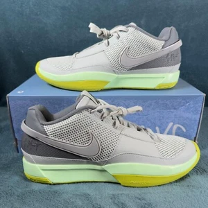 Nike Ja 1 Men's Basketball Shoes Size 14 Light Silver Granite Cyber Green - Picture 1 of 7