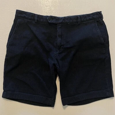 Bermudas Brooks Brothers 40 x 9,5" de punto grueso azul marino oscuro a rayas elásticas Foto 1 de 4