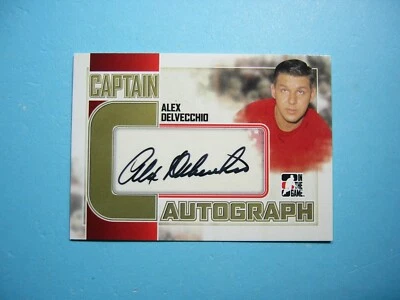2004/05 IN THE GAME NHL CAPTAINS GOLD CARD #A-AD ALEX DELVECCHIO AUTO AUTOGRAPH - Image 1 of 2