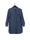 Sugarhill Women's Midi Dress Uk 10 Blue 100% Cotton Shirt Dress
