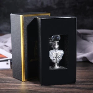Heart Perfume Bottle Dragonfly Crystal Refillable Scent Bottle 5ml With Gift Box - Picture 1 of 5