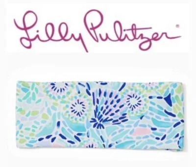 Nuevo con etiquetas Diadema Lilly Pulitzer Chilly Lilly Blue Ibiza Open Water Abotonada #008189 Foto 1 de 4