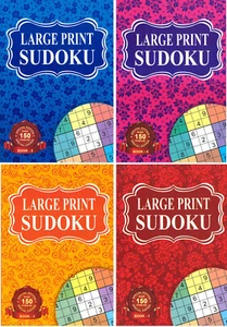 1 x LARGE PRINT SUDOKU BOOK 150 PUZZLES PER A5 BOOK TRAVEL NUMBERS GAME ADULT - Picture 1 of 6