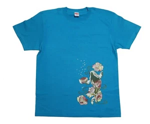 Carp and Lotus T-shirt L Size Men's Ladies Tops Fashion Japan - Picture 1 of 8