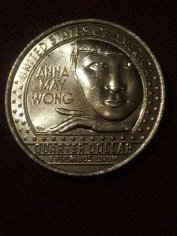 2022 Anna May Wong Quarter Error, Tears And Scar Error. Rare, Mint D Cover