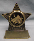 lamp of knowledge black metal insert trophy metal star holder award