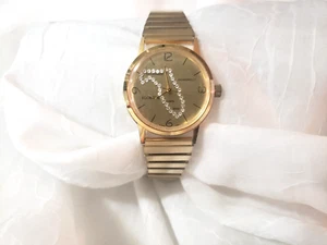 Men's Vintage Mechanical Wristwatch State of Florida in Gemstones w/ Flex Band - Picture 1 of 10