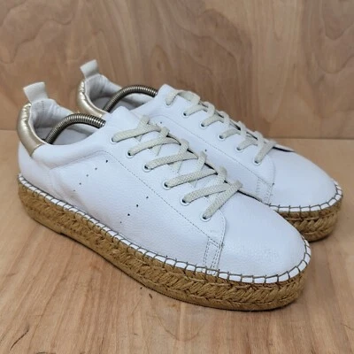Steve Madden Womens Sneakers Sz 11 M Pappy White Platform Casual Shoes - Image 1 of 4