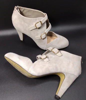 Zapatos de salón Bella Vita Niko doble hebilla beige niño gamuza para mujer 10 WW *Defectos* Foto 1 de 4
