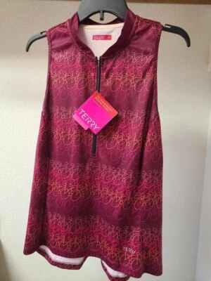 NWT TERRY Sleeveless Sun Goddess Cycling Jersey Women's Size XL Bike Race Red - Изображение 1 из 4