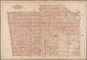 1886 DOWNTOWN BROOKLYN,NEW YORK FIFTH ST TO COURT ST. AGNES RC CHURCH, ATLAS MAP - Picture 1 of 2