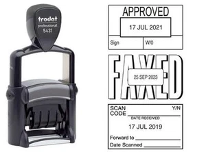 Date Stamp Self Inking Bespoke Custom Personalised Chemist Pharmacy Trodat 5431 - Picture 1 of 1