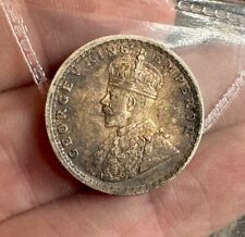 Indie Brytyjskie 1/2 rupii 1914 B. AUNC (tonowane)