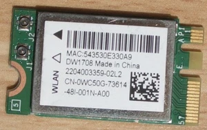 Dell DW1708  Inspiron 13-7347 Wireless WLAN WIFI Card + BT4.0 WC50G BRCM1079 - Picture 1 of 1