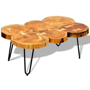 Couchtisch 35 cm 6 Baumscheiben Massivholz Akazie - Bild 1 von 11