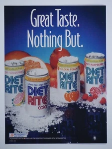 Diet Rite Cola Soda Pop Vintage 1993 Geschmack toller Originaldruck Anzeige 8,5 x 11 Zoll - Bild 1 von 4